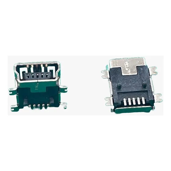 5x Conector Mini Usb Tipo B Femea Smd