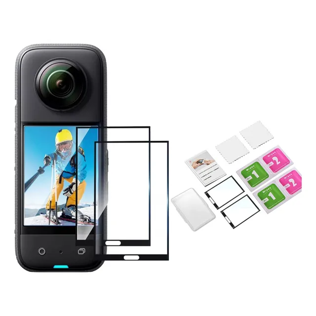 2pcs Cristal Templado Pantalla Protección Camara Insta360 X3