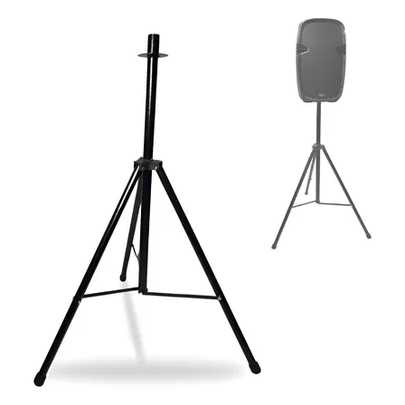 Tripé Pedestal Suporte Para Caixa De Som Reforçado Preto