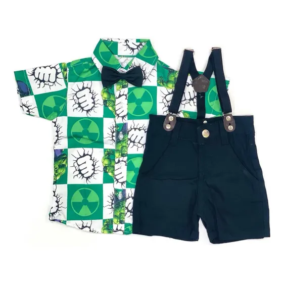Conjunto Infantil Tematico Hulk Completo, Festa, Aniversario