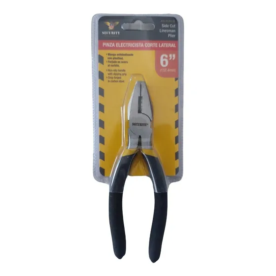 Pinza Electricista Corte Lateral 6   Marca Security