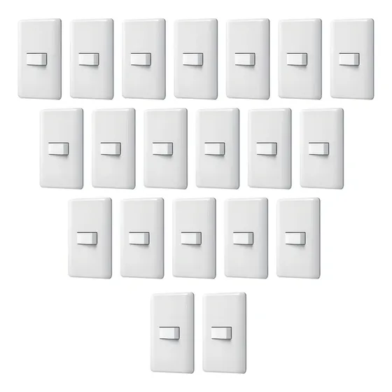 Kit De 20 Apagadores Sencillos Placa Armada