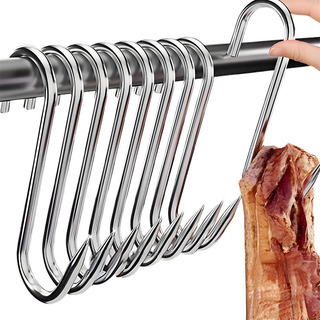 Kit 10 Pçs Gancho 3/8 Em Inox Para Açougue / Frigorifico Kit 10 Pçs Gancho 3/8 Em Inox Para Açougue / Frigorifico