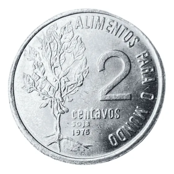 Moeda Antiga Do Brasil - 2 Centavos Fao De 1976