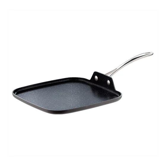 Plancha Lisa Gourmet 28 Cm Aluminio Anodizado Magefesa