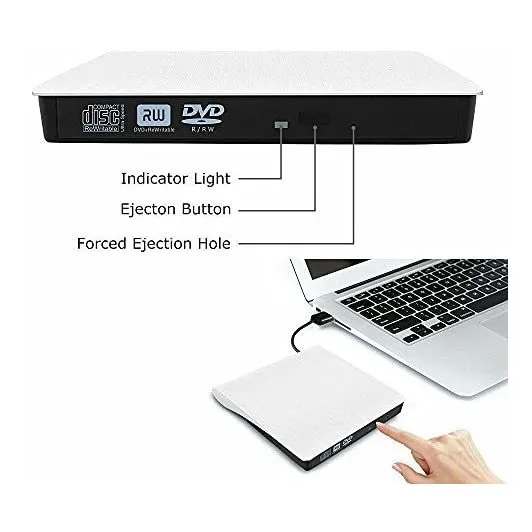 Usb 3.0 Type Slim Externo Dvd Rw Cd Writer Drive Burner