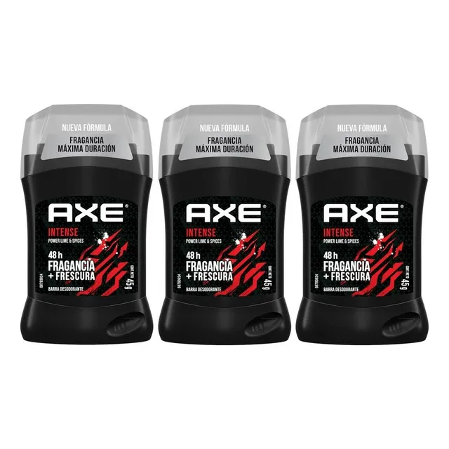 3 Desodorante En Barra Para Hombre Axe Intense 45g