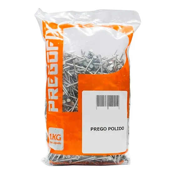 Prego Com Cabeça 10x10 De Aço Polido 500g Ripa E Concreto