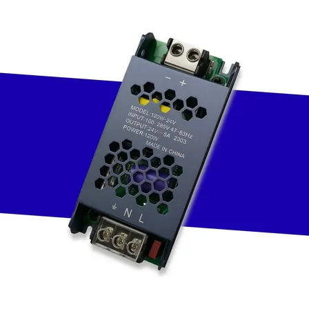 Fonte Driver De Pressão Perfil 24v 5a 120w Para Fita Led Cob