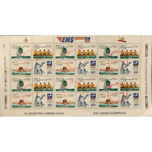 Pliego De 24 Estampillas Xi Jogos Pan Americanos Bras(ff618 