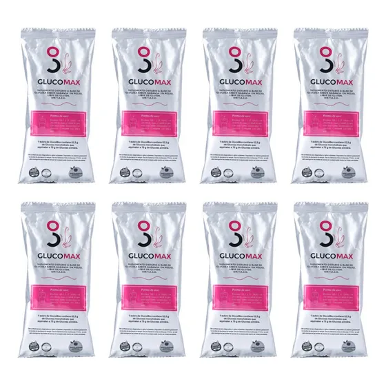 Kit 8 Suplemento Dietario A Base De Glucosa Glucomax 82,5 Gr Sabor Naranja