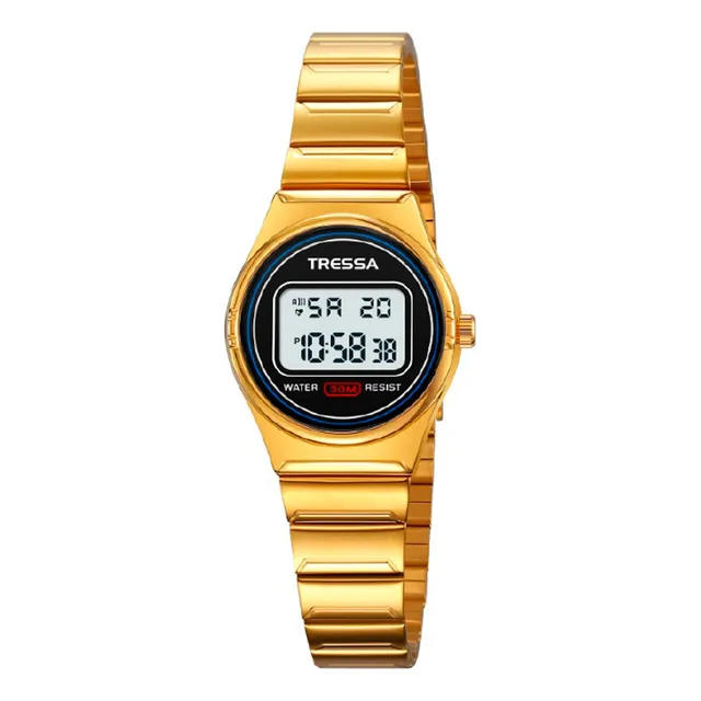 Reloj Tressa Mujer Digital  Vintage Retro Malla Metal Pomme 