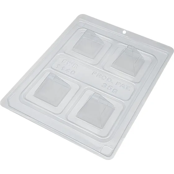 2 Forma Silicone Bwb 1140 - Trufa Pirâmide Chocolate 