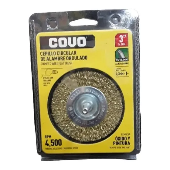 Cepillo Circular De Alambre Para Taladro 3  Marca Covo