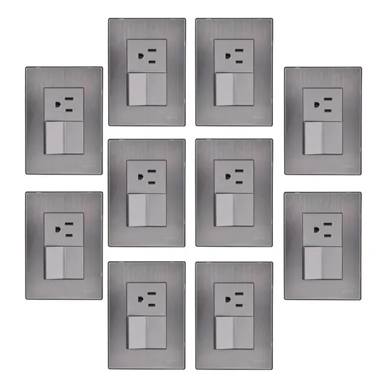 Contacto Apagador Escalera Placa Armada Inoxidable (10pz)