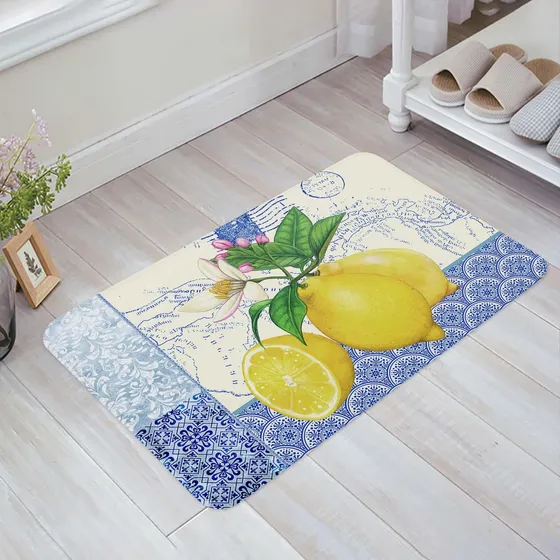 Alfombra Cocina Acolchada Espuma Viscoelastica Limon Verano