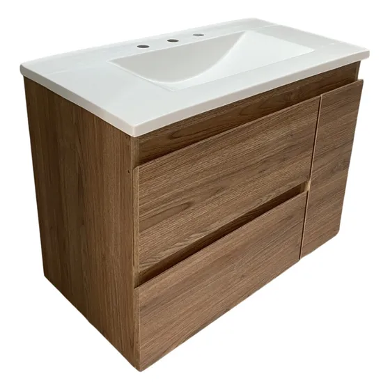 Mueble De Baño Vanitory Con Mesada 80  Cm 