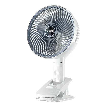 Ventilador De Escritorio Mesa Recargable 4 Modos De Uso Usb Cantidad de aspas 3 Color de la estructura Blanco Diámetro 20 cm Material de las aspas ABS