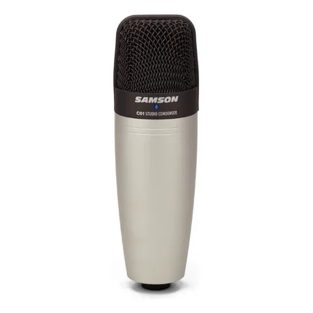 Micrófono Samson C01 Condensador Hipercardioide color plateado/negro