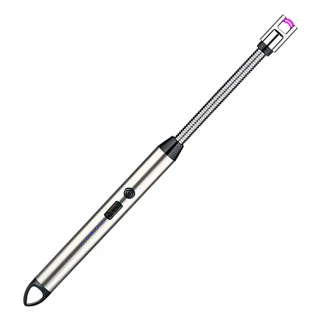 Usb Encendedor Eléctrico Portátil Recargable De Cocina plateado