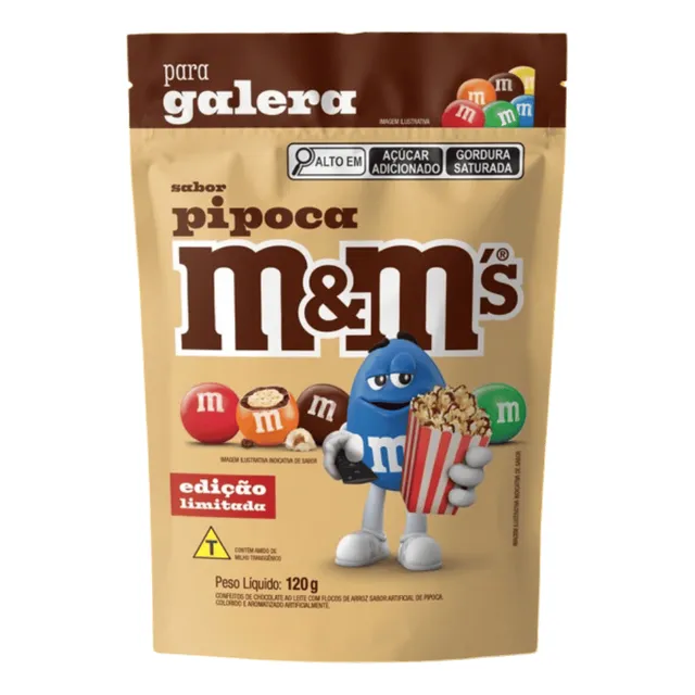 M&m's Edição Limitada Sabor Pipoca 120g Pouch Masterfoods
