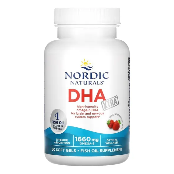 Dha Xtra 60 Softgels Frutilla Nordic Naturals Omega 3