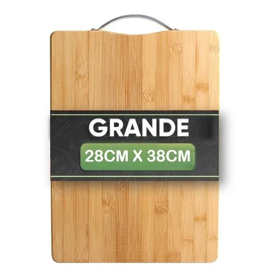 Tabla Picar Cortar Lagom 28x38cm De Bambú Y Madera Orgánico Natural 3en1 Con Agarradera Colgable Excelente Artesanía Sin Daño A Cuchilla Facil De Limpiar Alta Densidad Dureza Preparación De Alimentos