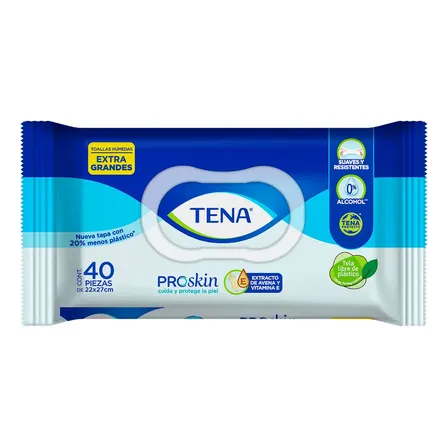 Toallas Húmedas Tena Proskin Extra Grande 40 Piezas