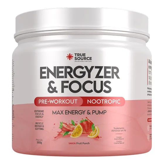 True Energyzer & Focus True Source 450g Pré Treino