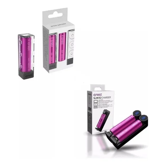Kit Carregador Efest + 02 Baterias 18650 3000mah