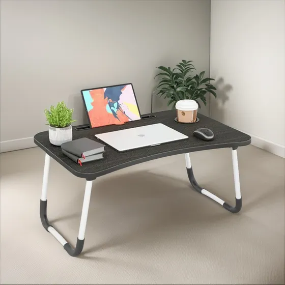 Mesa Plegable Mesita Auxiliar Ideal Dia Del Padre Color Negro