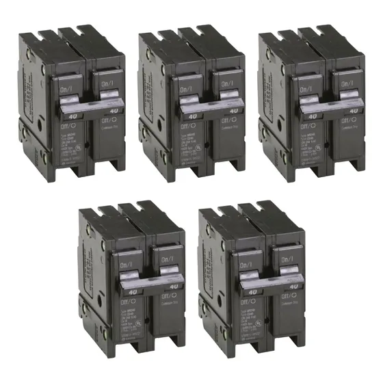 Interruptor Termomagnetico Enchuf 2p 40a Br240 Eaton 5 Pzas