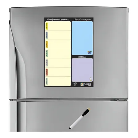 Quadro Planejador Semanal Magnético 30x21cm Para Geladeira