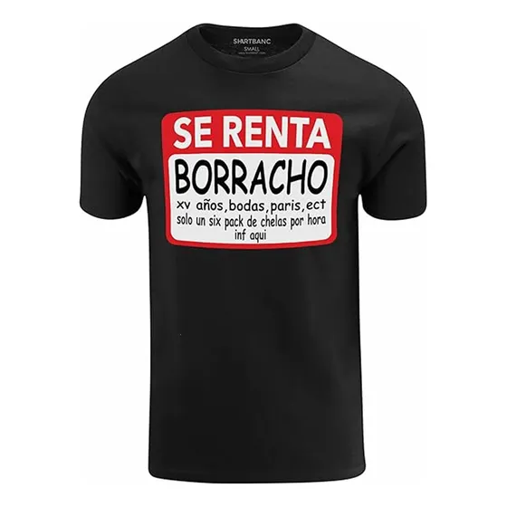Franela  Alquilo Borracho Rento Borracho Unisex Algodon