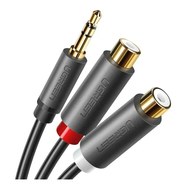 Cable Audio Ugreen Jack 3.5mm Macho A 2rca Hembra 25cm