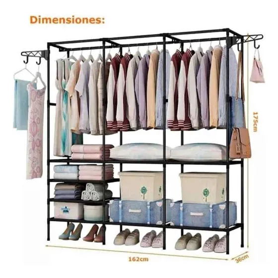 Perchero De Ropa Multifuncional Zapatera Estante De Ropa