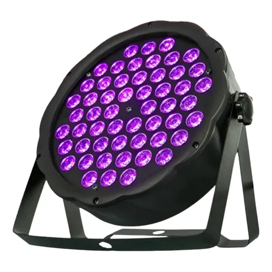Canhão Parled 54 Leds Rgb 3w Dmx Refletor Para Festas Luz Dj