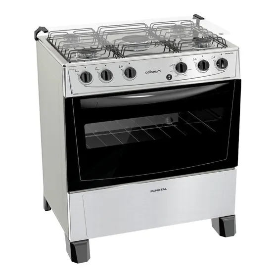 Cocina 5 Hornallas A Gas Punktal Acero Inoxidable 299c Dimm