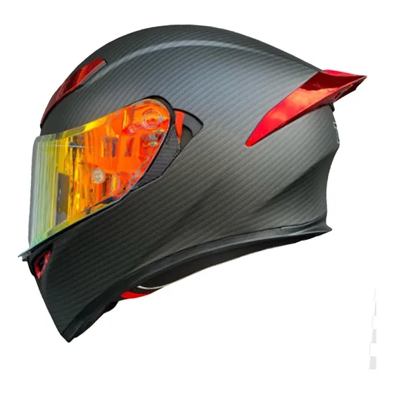 Casco Moto Axor Ex Bihr Zafiro Revo Rojo Doble Visor