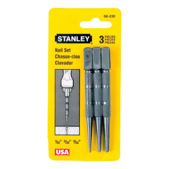 Botador De Acero Para Embestir Clavos Stanley 1/32  A 3/32  