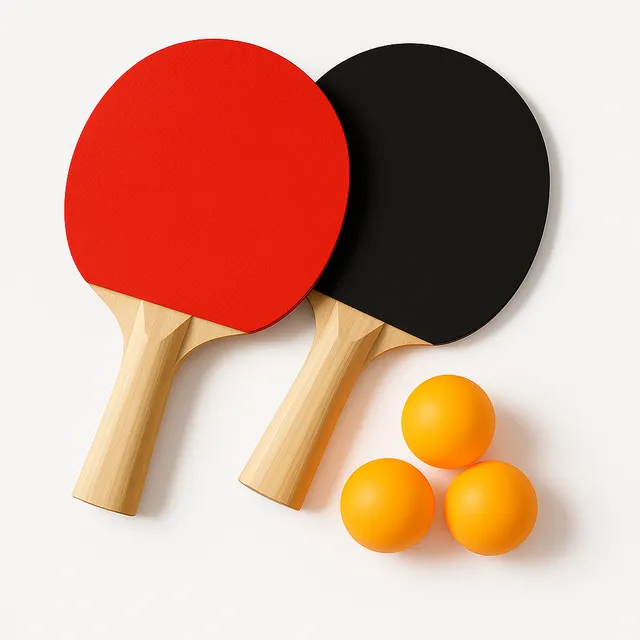 Juego De 2 Raquetas De Ping Pong Con 3 Pelotas