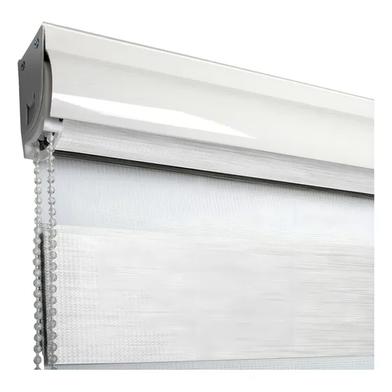 Cortina Roller Duo 120x240 Cm - Marca Volgen Color Gris Claro