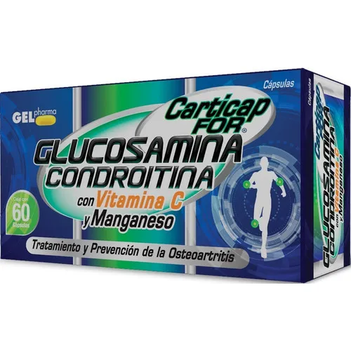 Glucosamina Condroitina Vitamina C Y Manganeso Carticap C/60 Sabor No