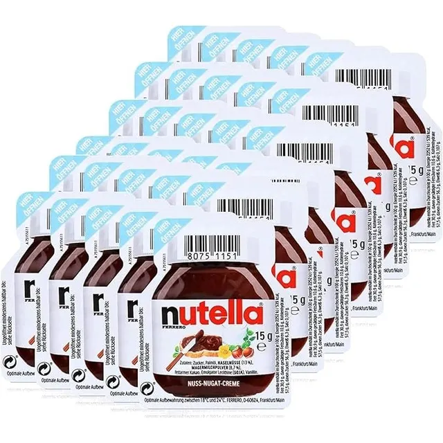 Blister Nutella Mini Cups 30-pack 15g - Cremas De Avellana