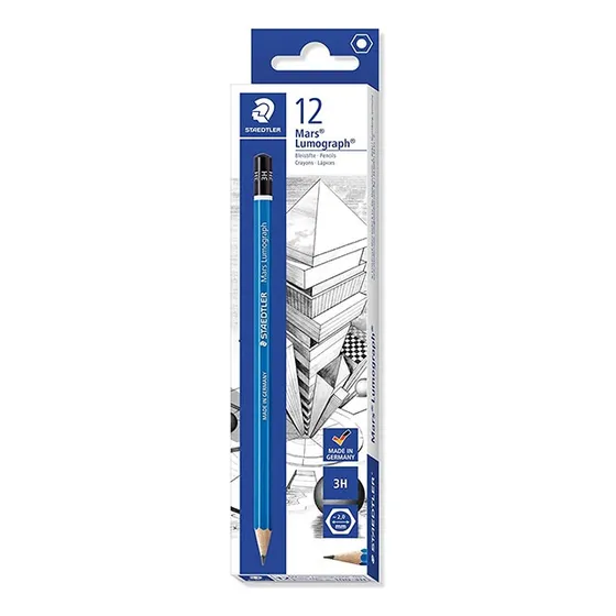 12 Lápices De Dibujo Staedtler Grafito Lumograph Profesional