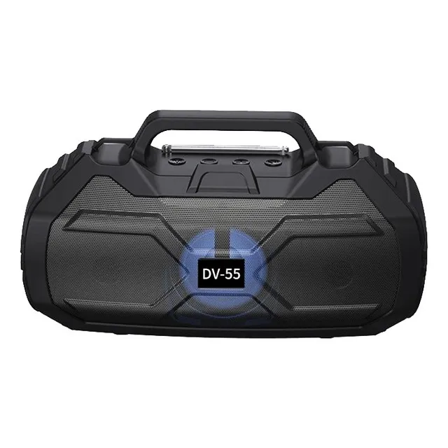 Solar Datiger DV-55 Lámpara Linterna 15w Bluetooth Bocina Fm Radio Altavoz Color Negro