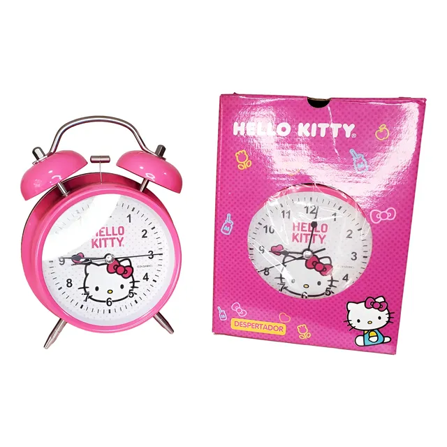 Reloj Despertador Vintage - Hello Kitty Rosa