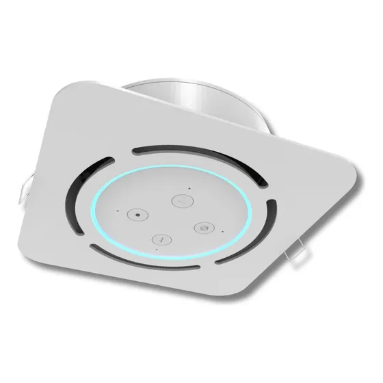 Suporte Quadrado Embutir Compatível C/ Alexa Echo Dot 3 Teto