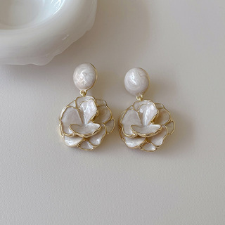 Aros Vintage Con Flores De Lavanda Para Mujer, Exagerados, C Aros Vintage Con Flores De Lavanda Para Mujer, Exagerados, C