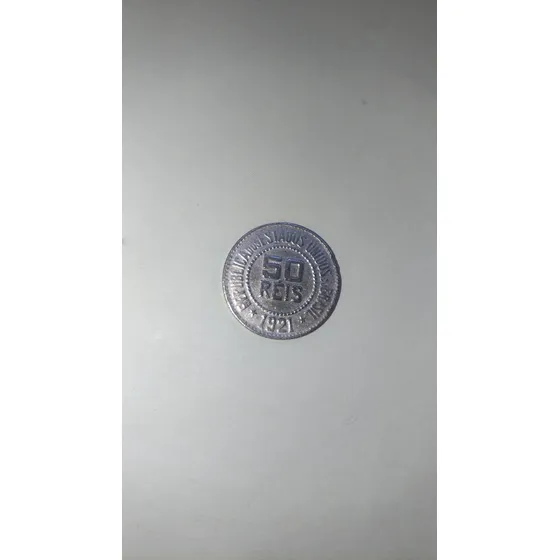 Moeda 50 Réis 1921 Fc Niquel 